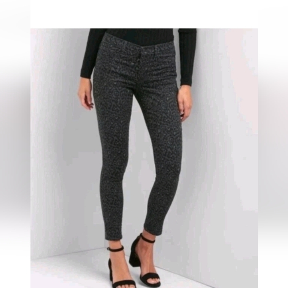 GAP Animal Print Legging Mid-Rise Gray Stretch Women's Size 0/25R New w/Tags